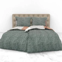 Parure De Lit En Satin Mako Ron -Promos Sommeil Zen Boutique 1000387596 230630 045 DETAILS P000000001000387596