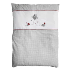 Roba Parure De Lit Adam & Hibou -Promos Sommeil Zen Boutique babybettwaesche adam eule 2 tlg grau 5163764