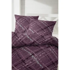 Parure De Lit Maspalomas -Promos Sommeil Zen Boutique bettwaesche maspalomas baumwollstoff aubergine 135 x 200 cm kissen 80 x 80 cm 4651920