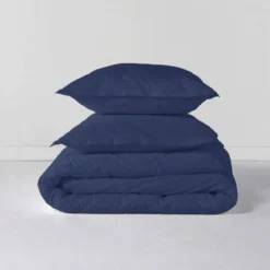 Basic Housse Couette 155x220 Bleu Marine -Promos Sommeil Zen Boutique c1f6905a8781479a8dbc35747f2c08ea