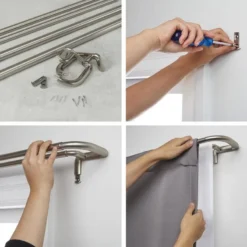 Umbra Double Tringle à Rideaux Nickel Mat Twil -Promos Sommeil Zen Boutique cca3fa20ff80418ebf866db4269e7a03